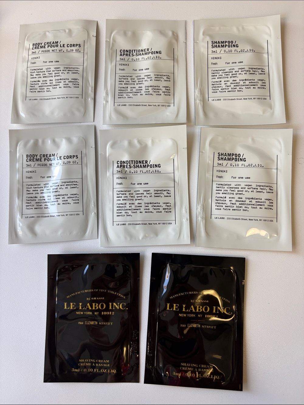 Le Labo 10 pc SAMPLER l